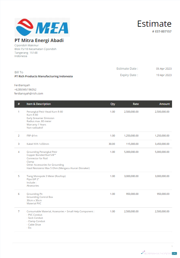 download download INDONESIA MEA utility bill Word and PDF template PDF template PDF template